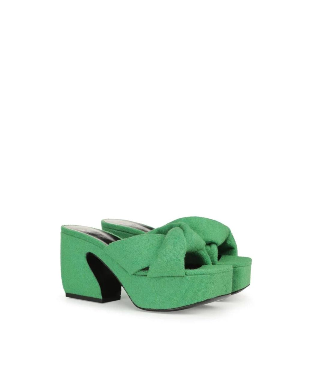 Sergio Rossi Green Platform mules für moderne frauen