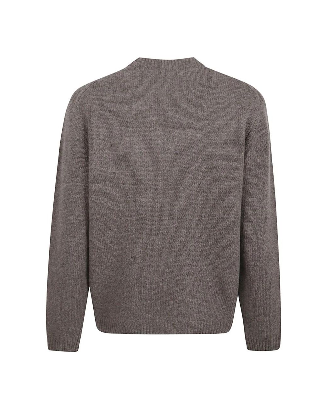 Maison Kitsuné Gray Round-Neck Knitwear for men