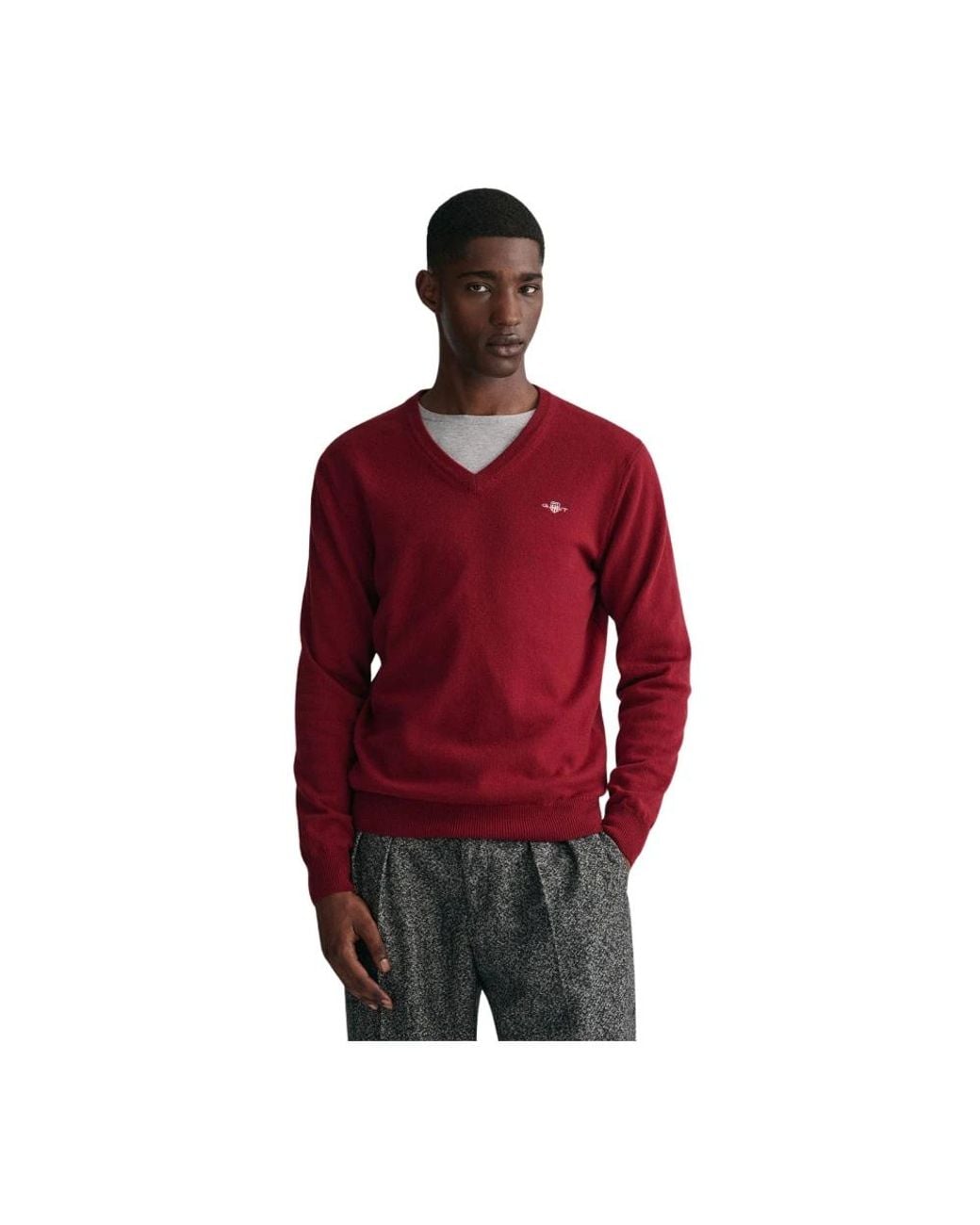Gant Red V-Neck Knitwear for men