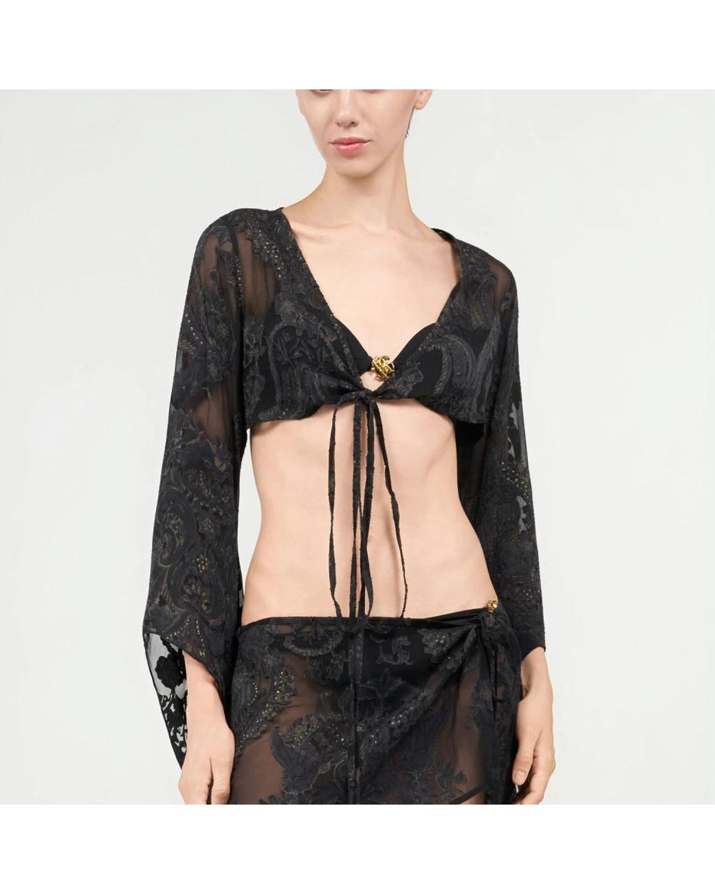 Roberto Cavalli Black Blouses