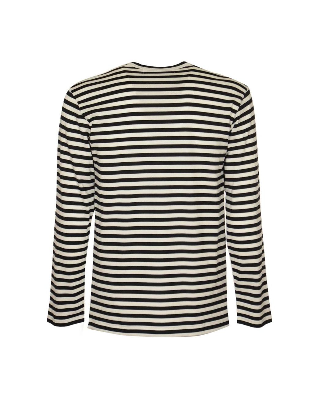 COMME DES GARÇONS PLAY Black Long Sleeve T-Shirts for men