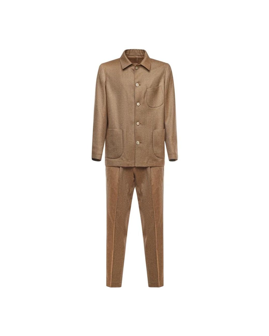 Santaniello Natural Single Breasted Suits for men