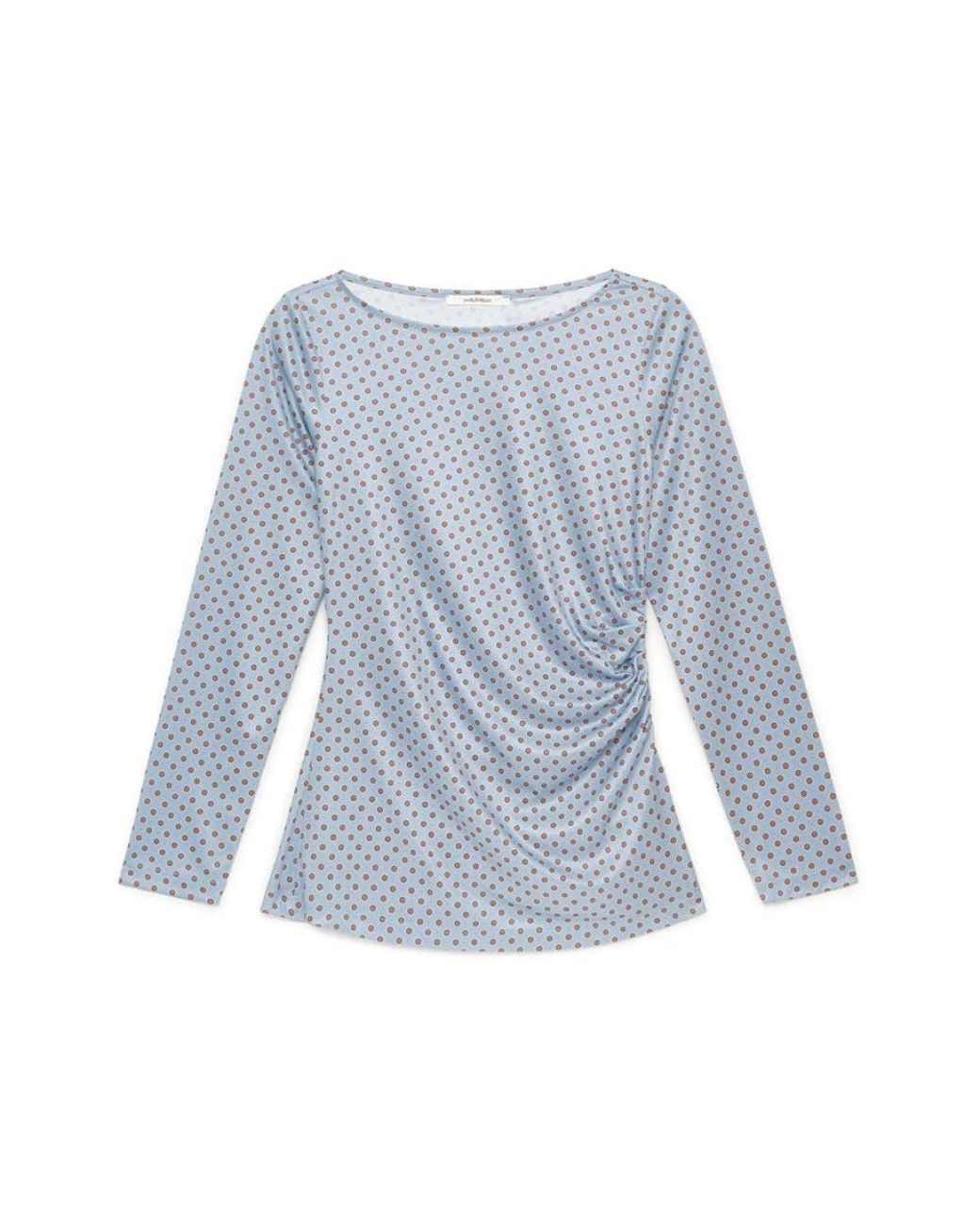 Maliparmi Blue Long Sleeve T-Shirts