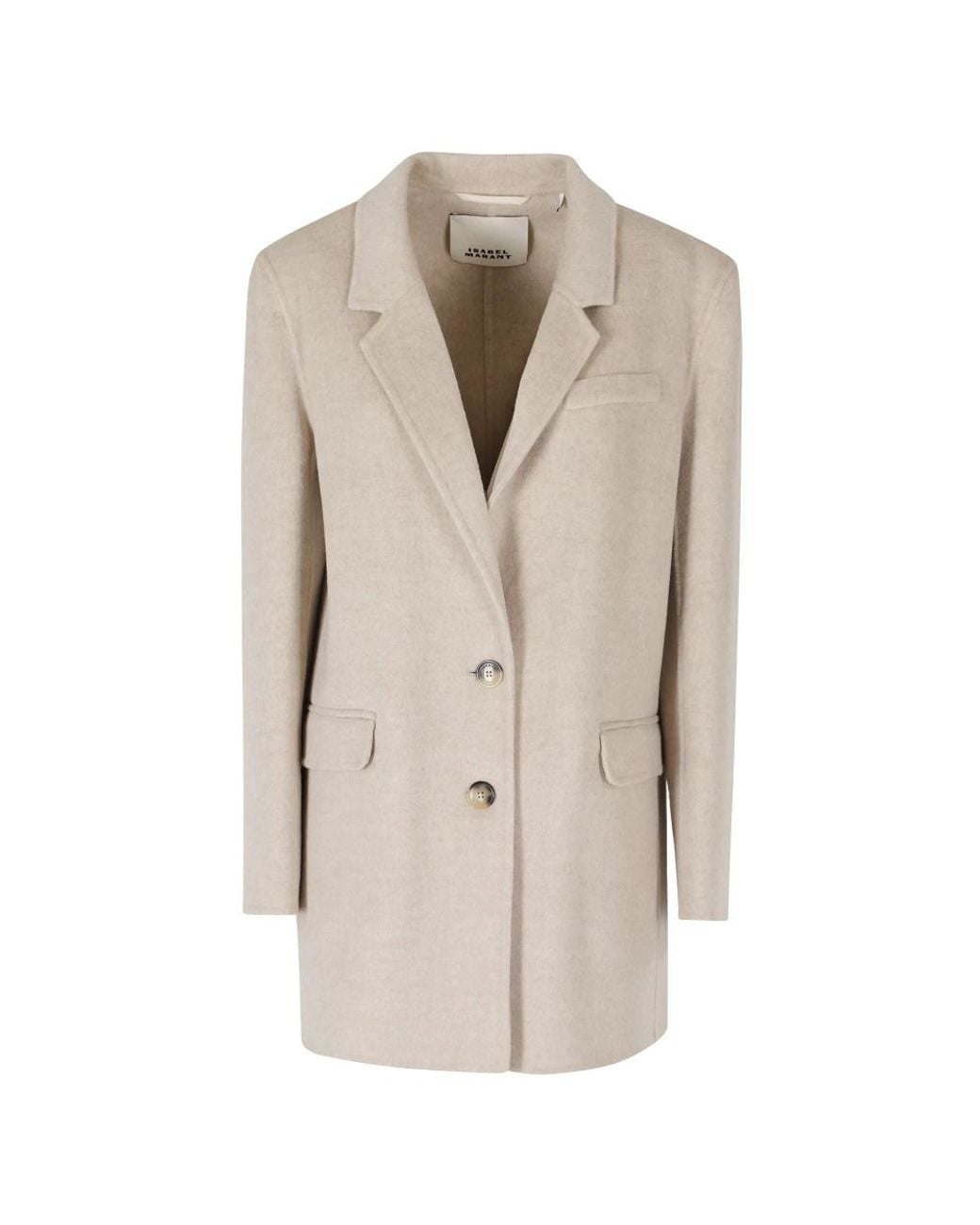 Isabel Marant Natural Single-Breasted Coats