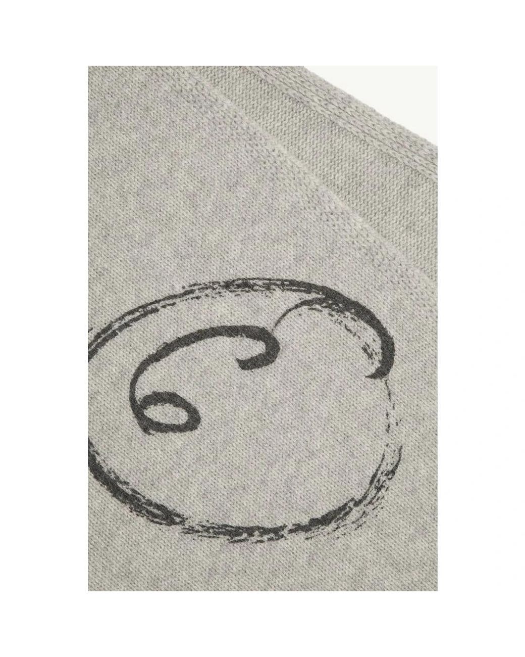 MM6 by Maison Margiela Gray Winter Scarves