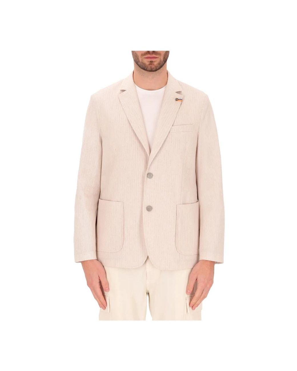DISTRETTO12 Natural Blazers for men