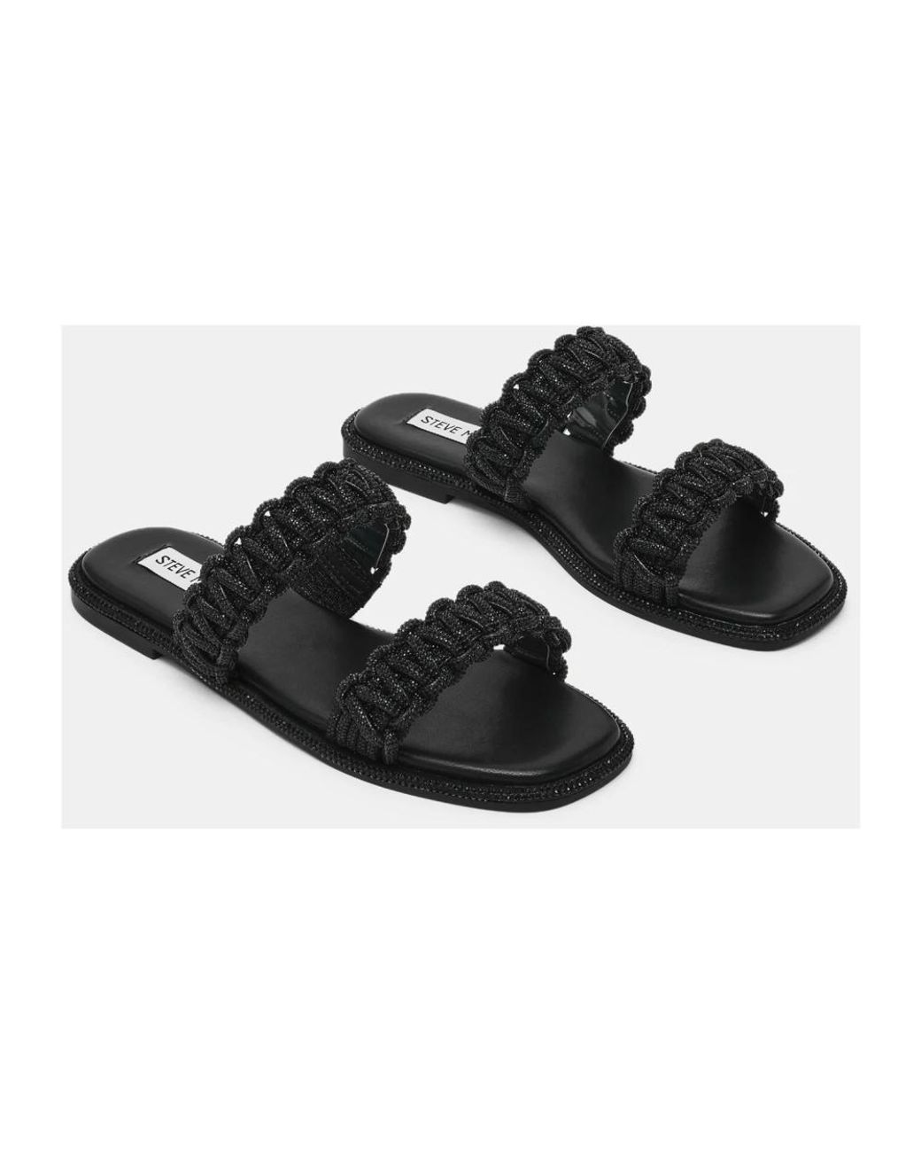 Steve Madden Black Sliders