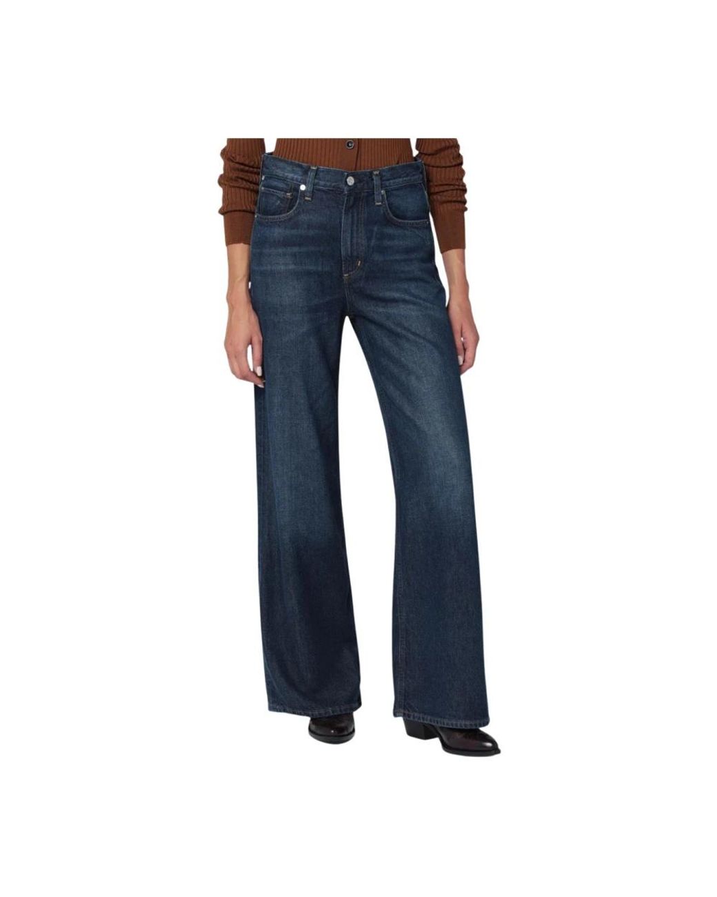 Citizens of Humanity Blue Wide Jeans