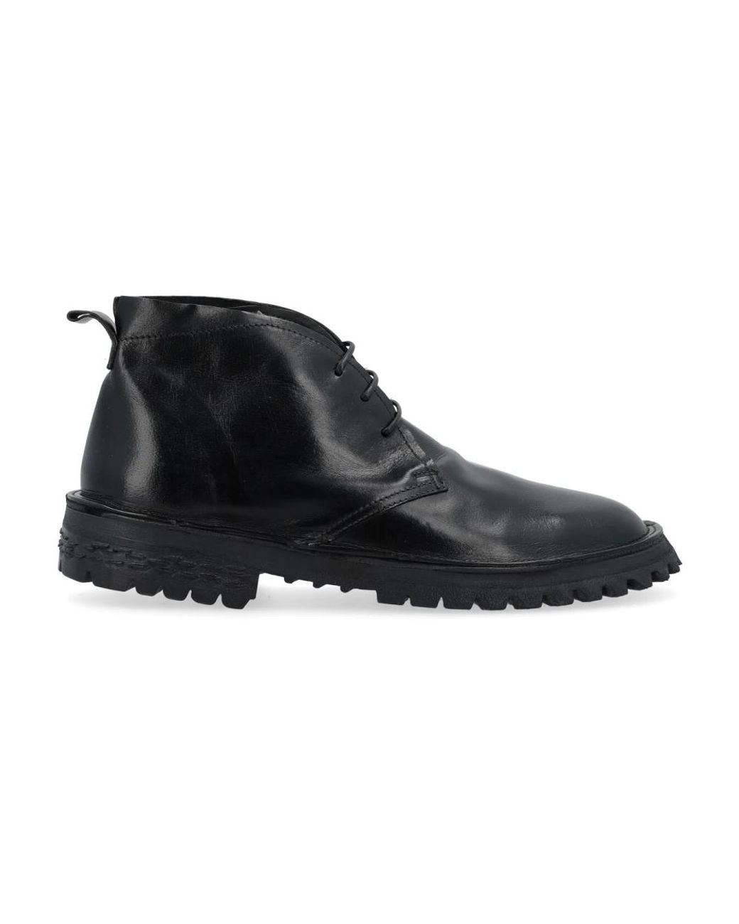 Moma Black Lace-Up Boots for men