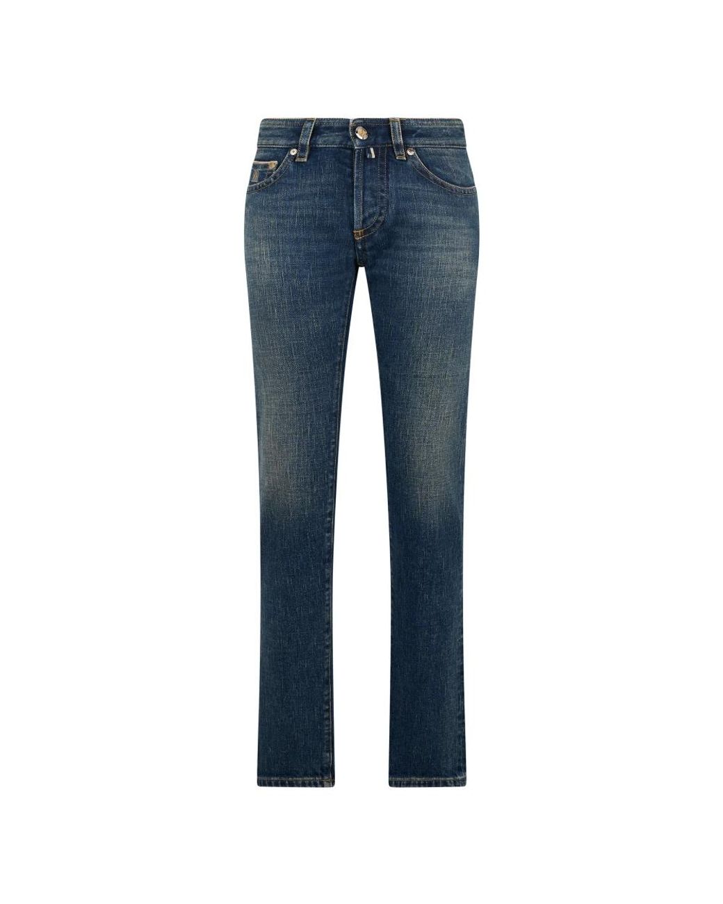 Moorer Blue Slim Fit Jeans for men