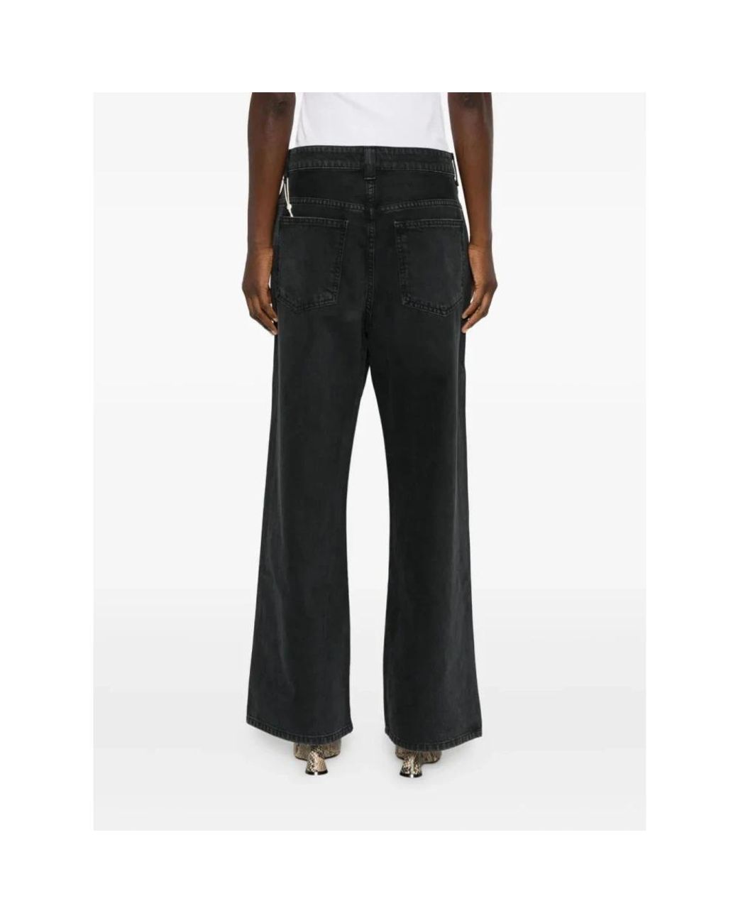 Khaite Black Wide Jeans