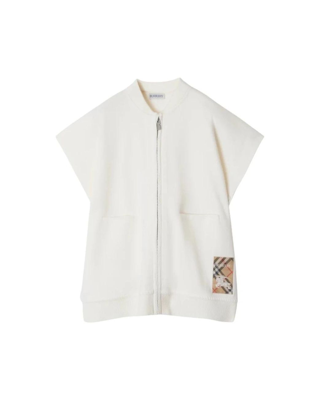 Burberry White Zip-Throughs