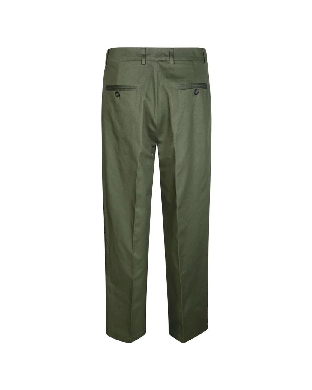 Amaranto Green Straight Trousers for men