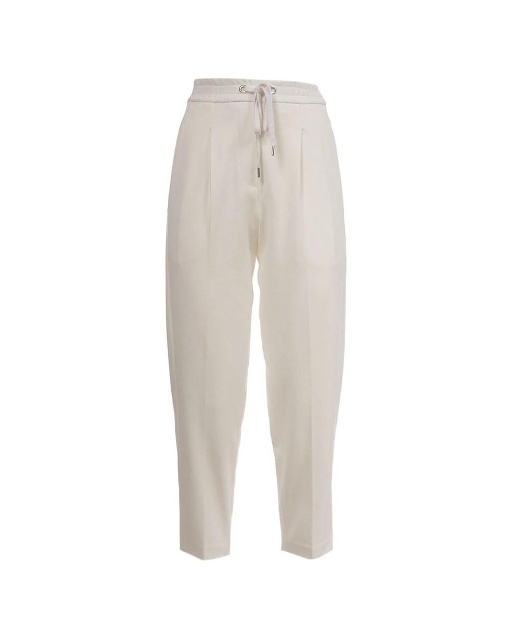 Le Tricot Perugia Natural Straight Trousers