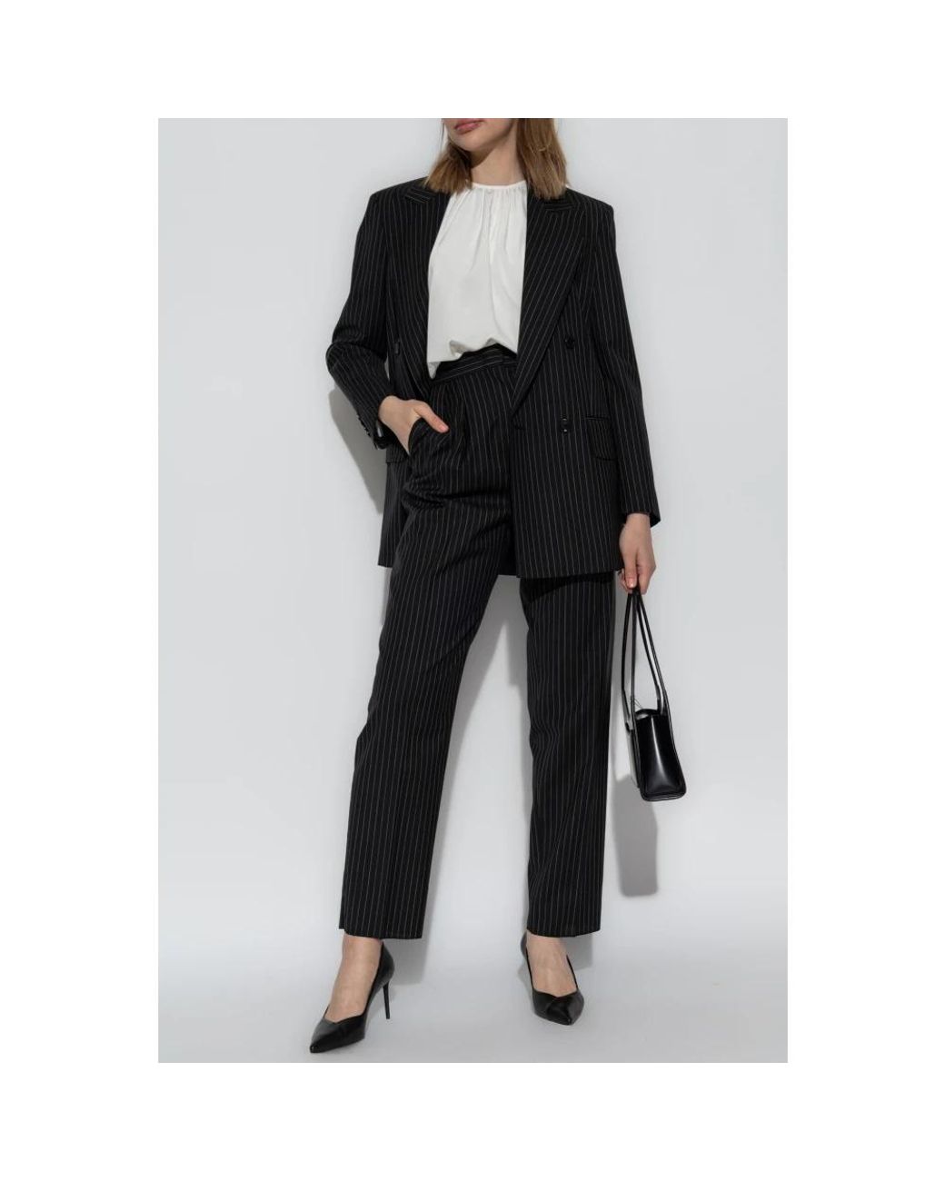 Max Mara Black Straight Trousers