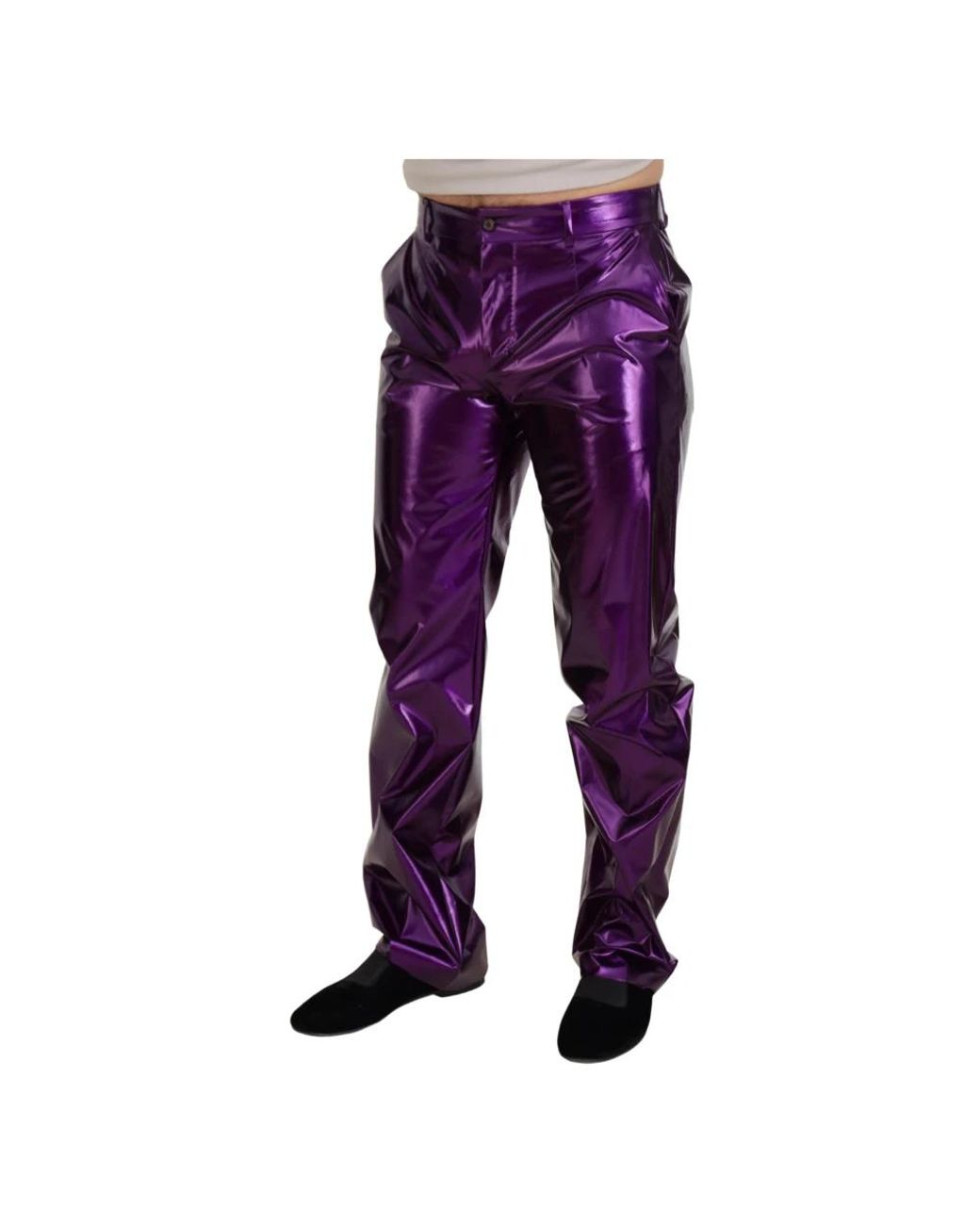 Dolce & Gabbana Purple Straight Trousers for men