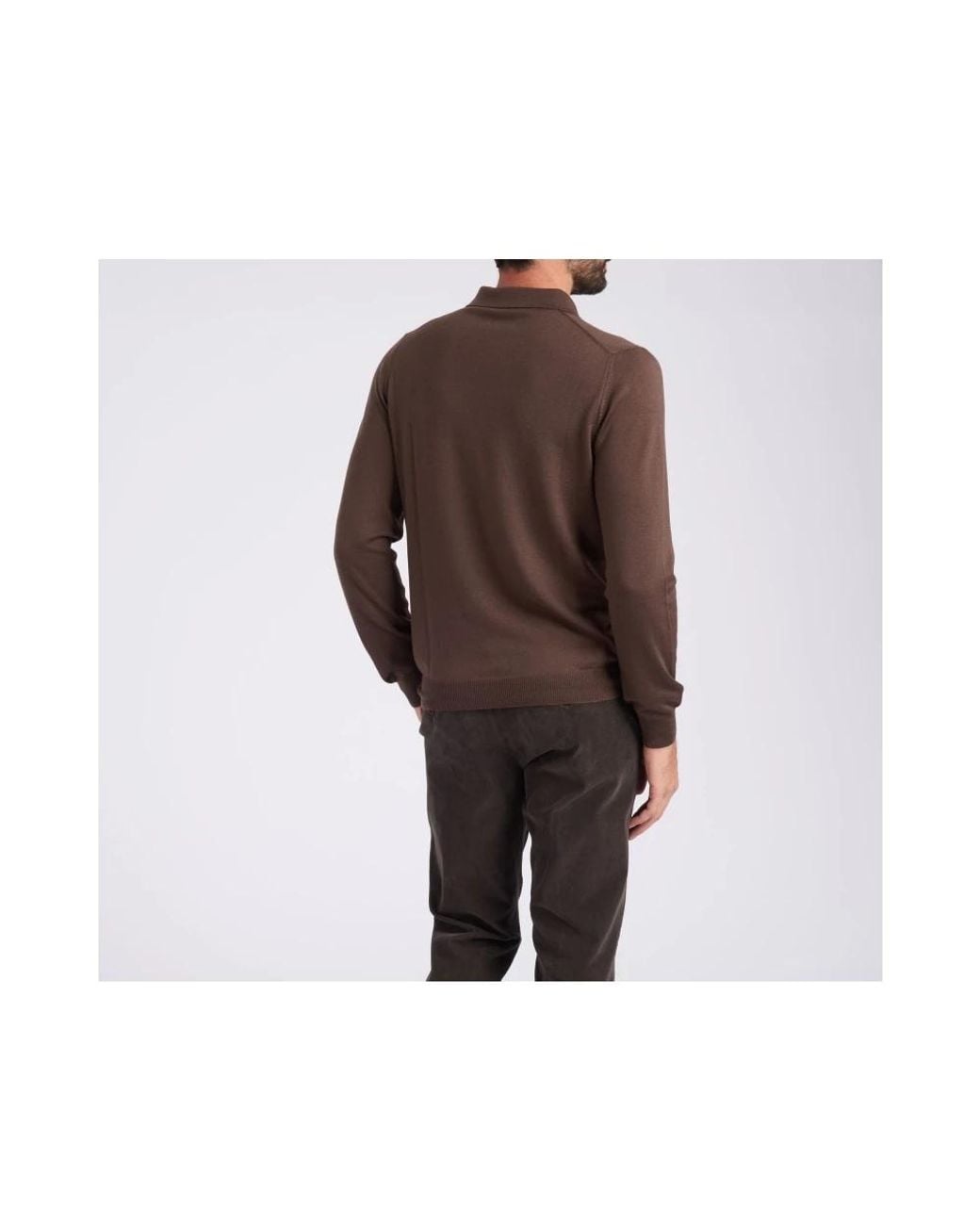 Gran Sasso Brown Polo Shirts for men