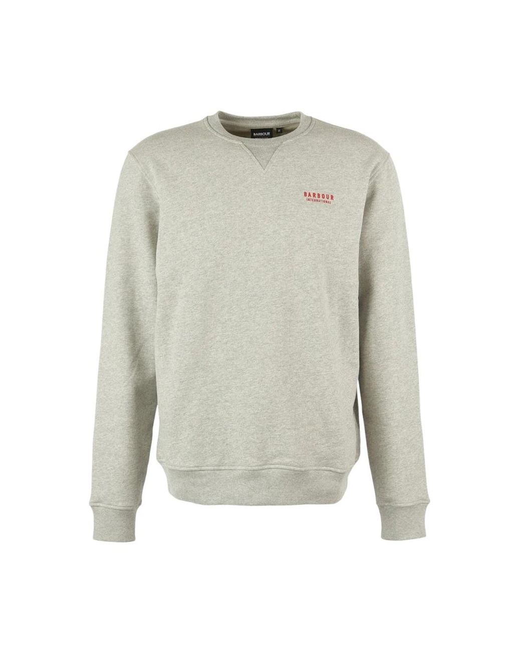 Barbour Hoodies & Sweatvesten ,Grijs ,Katoen Sweatshirt Met Ronde Hals Marl in het Gray voor heren