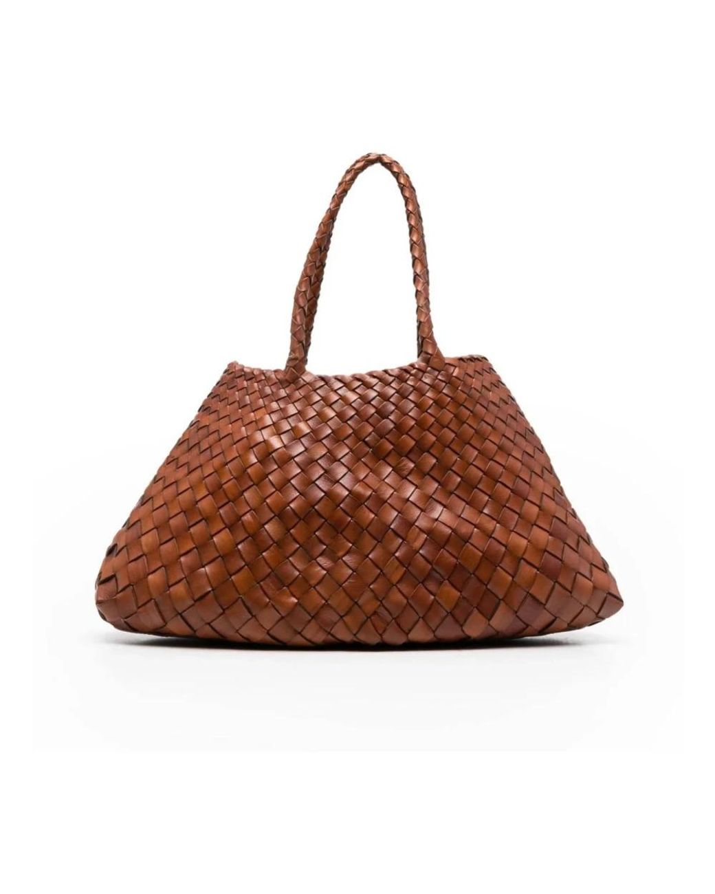 Dragon Diffusion Brown Handgewebte tabakleder-schultertasche