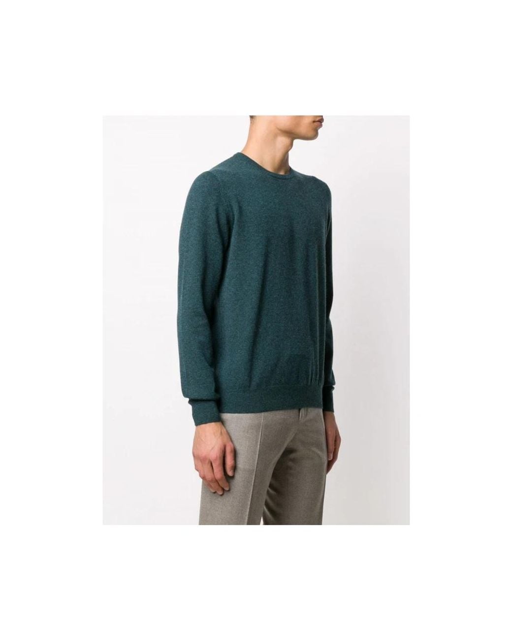 Barba Napoli Green Round-Neck Knitwear for men