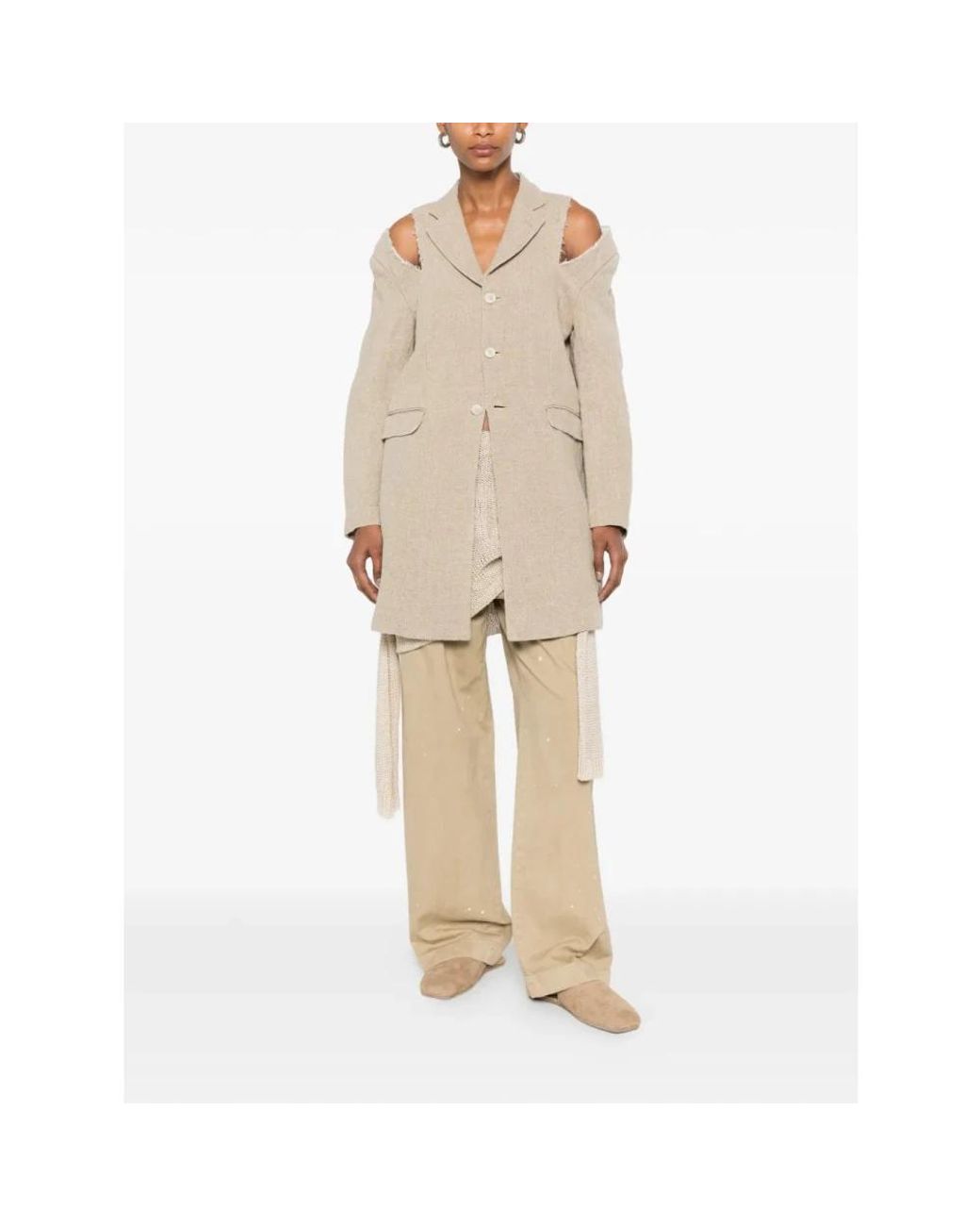 Comme des Garçons Natural Single-Breasted Coats
