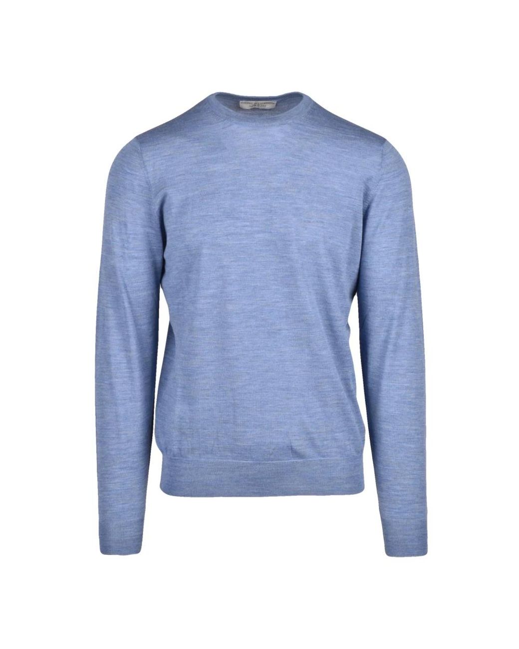 FILIPPO DE LAURENTIIS Blue Round-Neck Knitwear for men