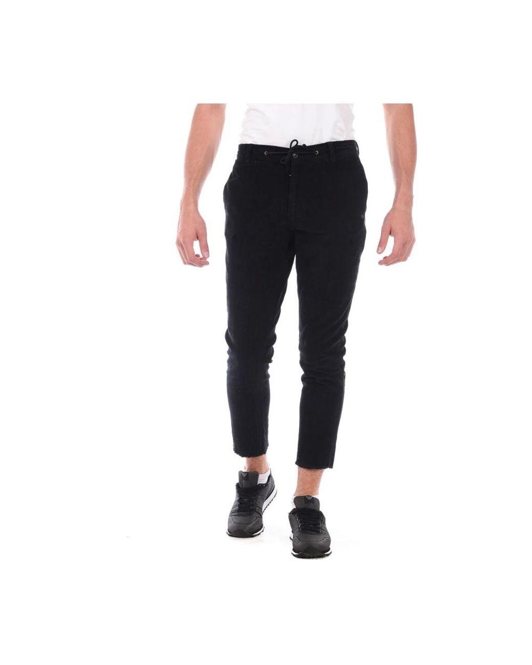 Daniele Alessandrini Black Slim-Fit Trousers for men