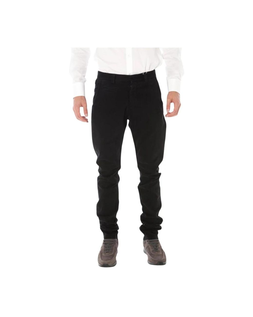 Armani Jeans Black Slim-Fit Trousers for men