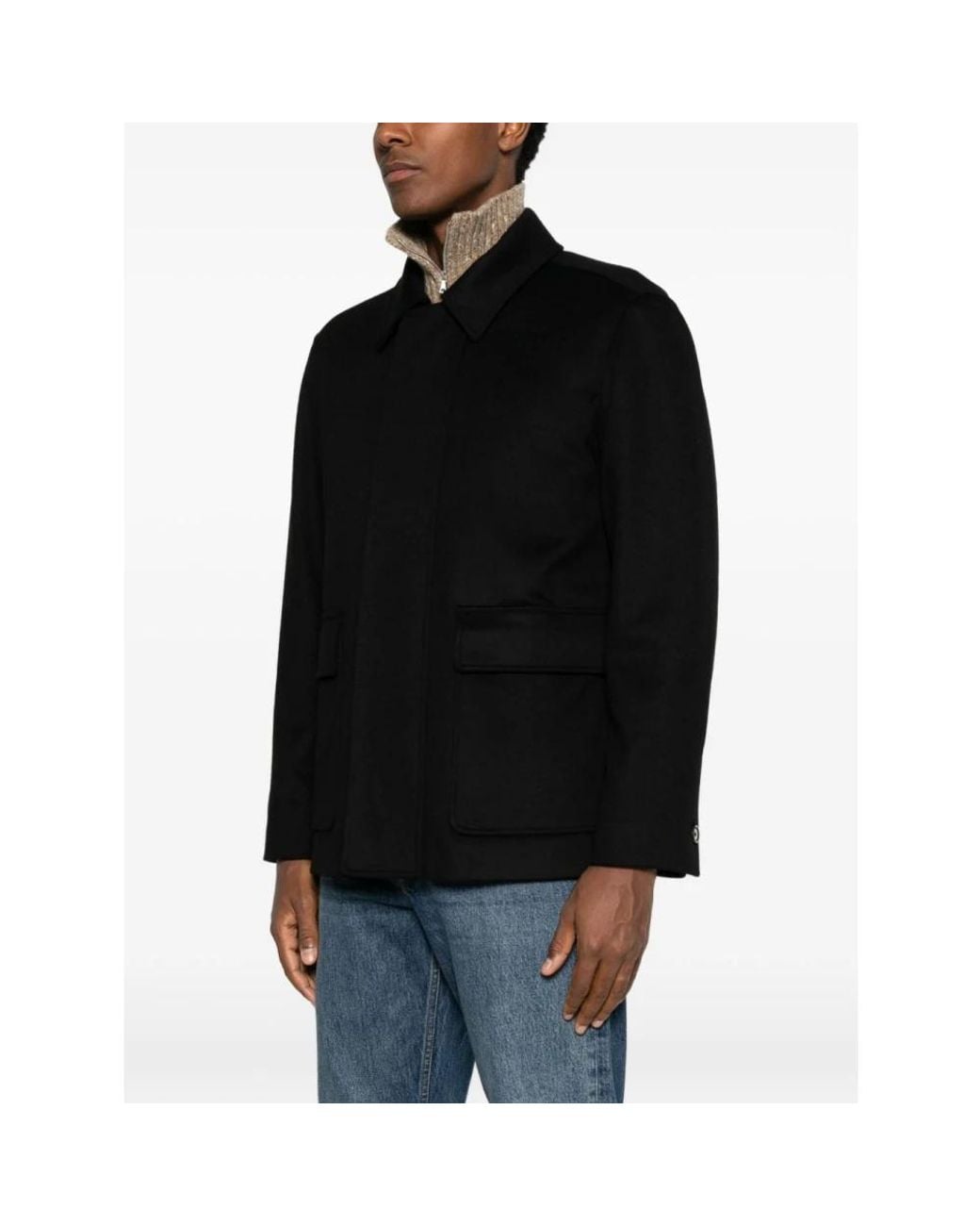 Lardini Black Single-Breasted Coats for men