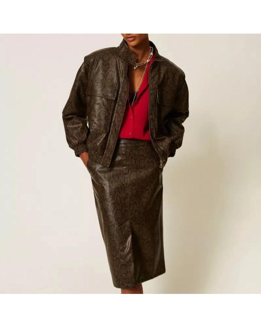 Twinset Brown Bomber Jackets