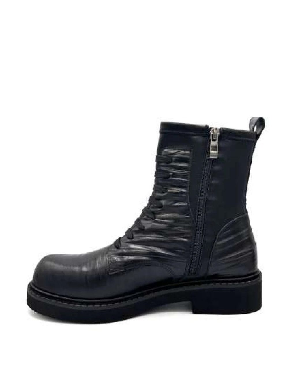 Jeannot Blue Lace-Up Boots