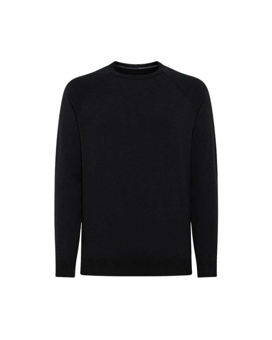 Rrd Regular Fit Technischer Baumwollpullover in Black für Herren