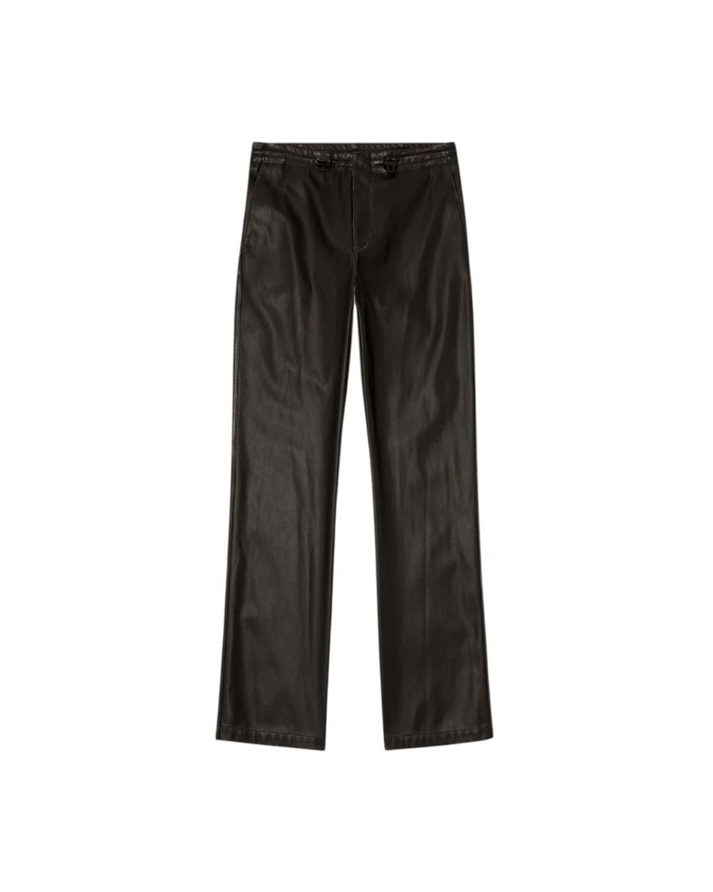 DIESEL Black Straight Trousers for men