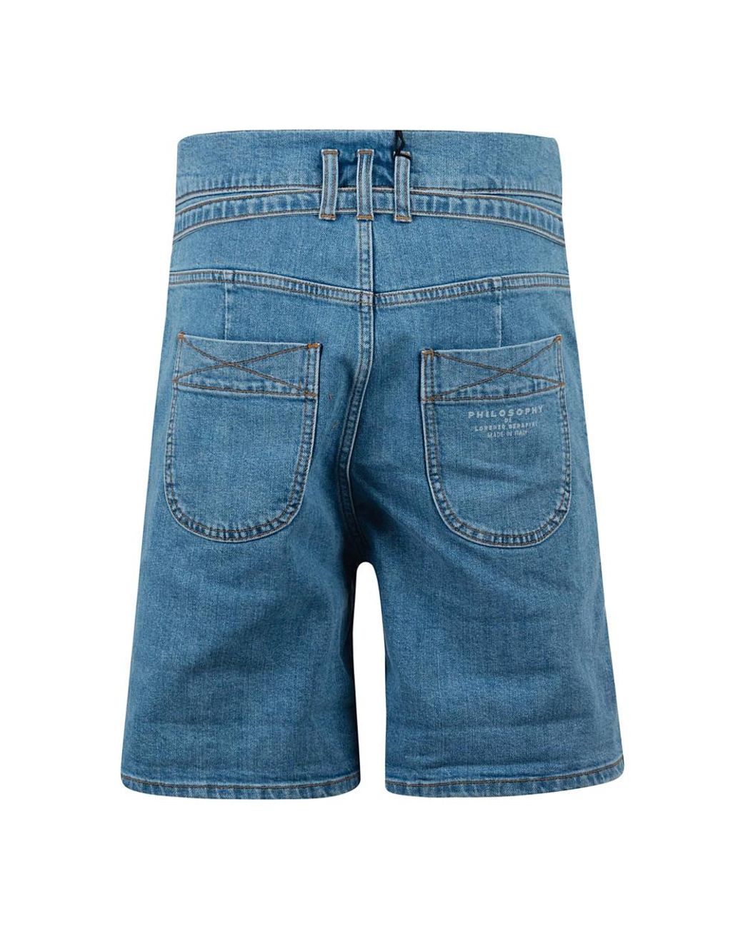 Philosophy Di Lorenzo Serafini Blue Denim Shorts