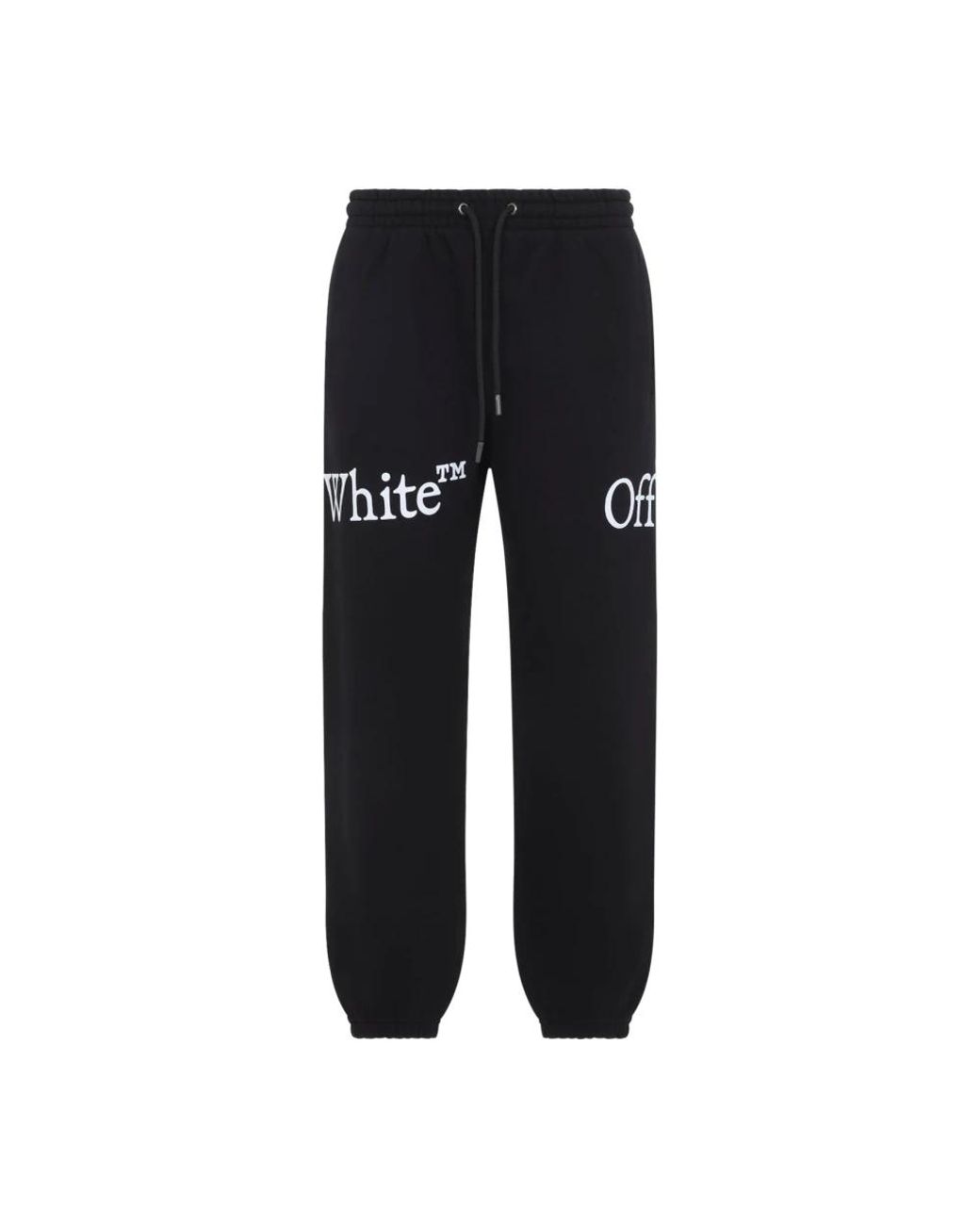 Off-White c/o Virgil Abloh Bookish Sjaal Cuffed Sweatpants in het Black voor heren