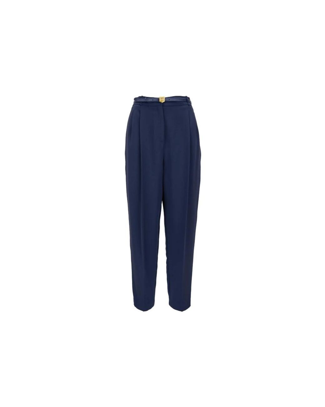Elisabetta Franchi Blue Tapered Trousers