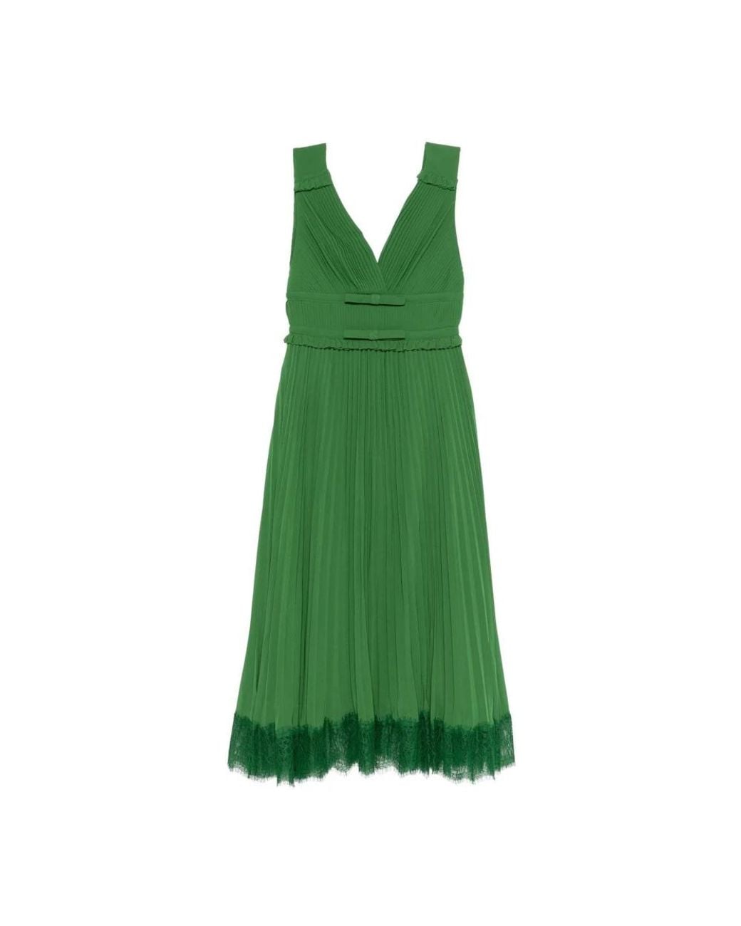 Self-Portrait Green Midi Dresses