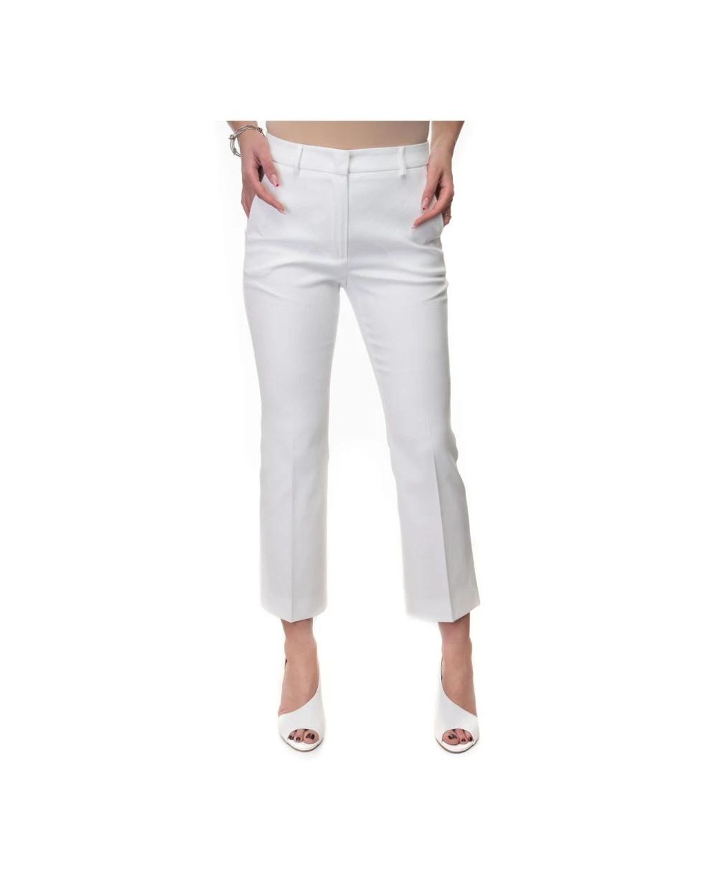 Weekend by Maxmara White Cropped Trousers