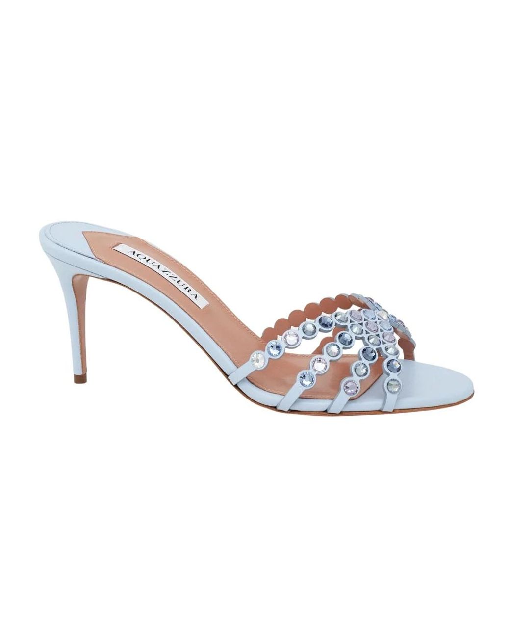 Aquazzura Blue Heeled Mules