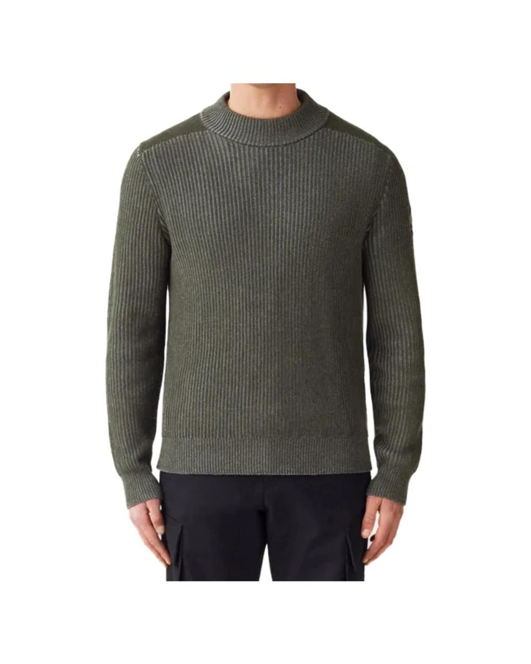 Belstaff Gray Round-Neck Knitwear for men
