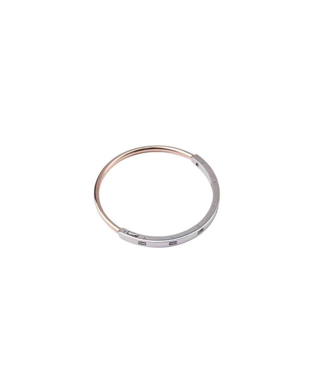 Pandora Metallic Signatur Zweifarbiger I-D Pavé-Armreif