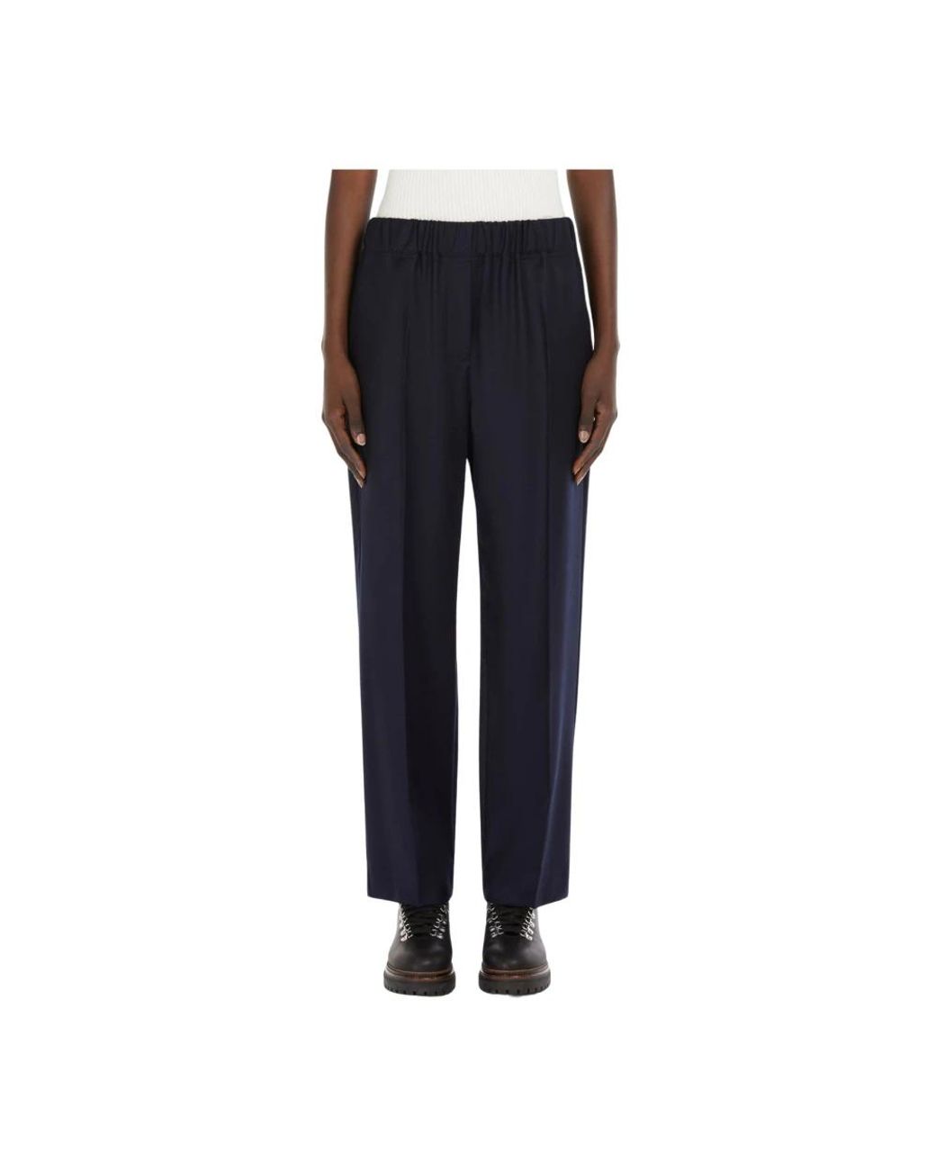 Weekend by Maxmara Blue Straight Trousers