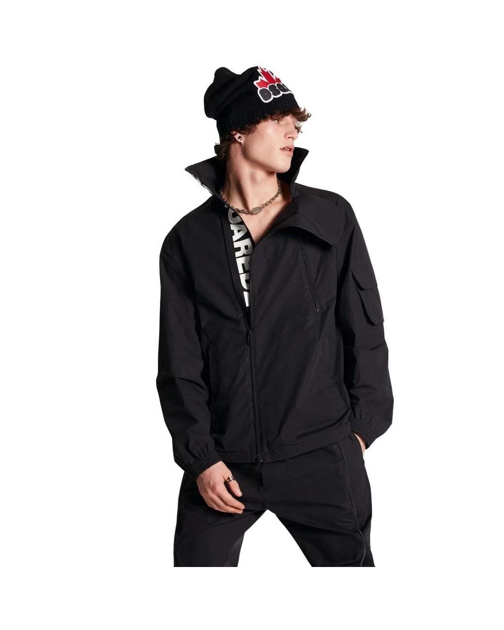 Light Jackets di DSquared² in Black da Uomo