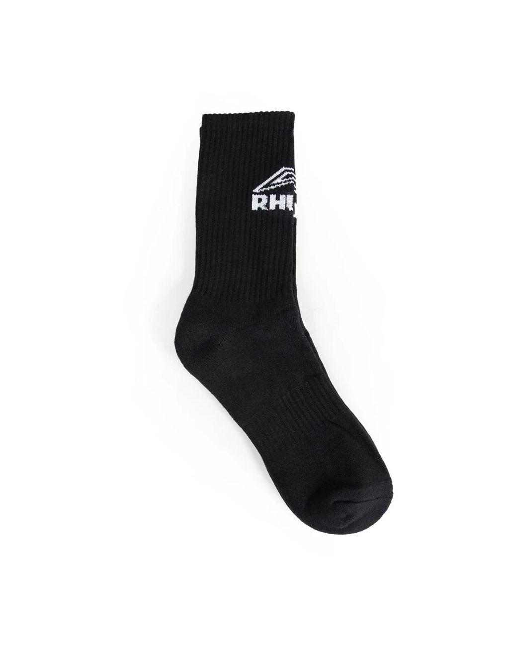 Rhude Ondergoed ,Zwart ,Katoen Footy Logo Sock in het Black voor heren