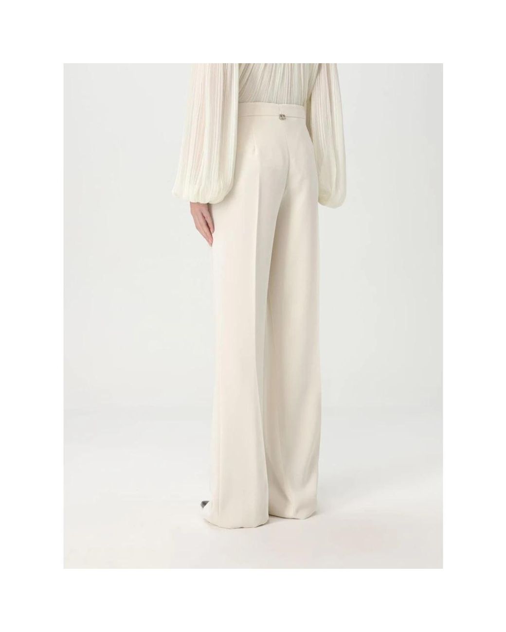 Twinset White Wide Trousers