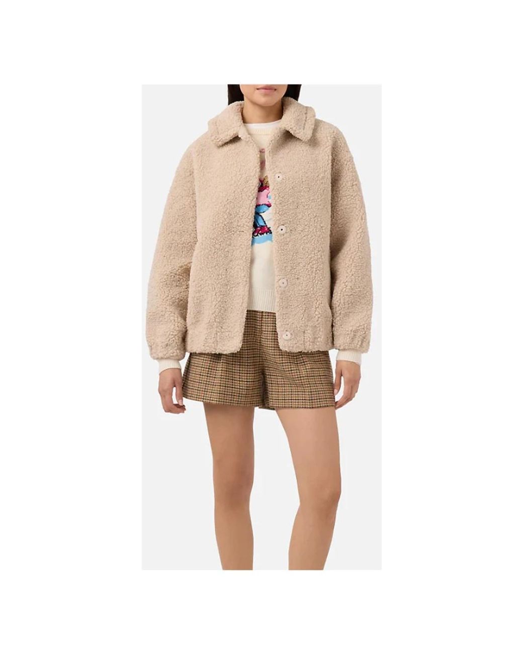Mc2 Saint Barth Natural Faux Fur & Shearling Jackets