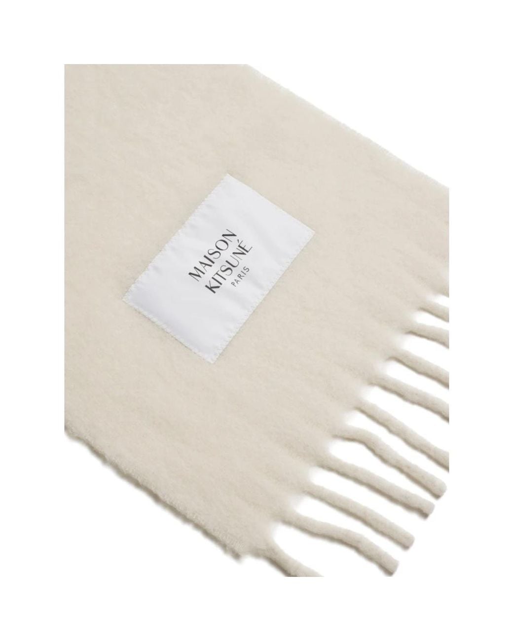 Maison Kitsuné White Winter Scarves for men