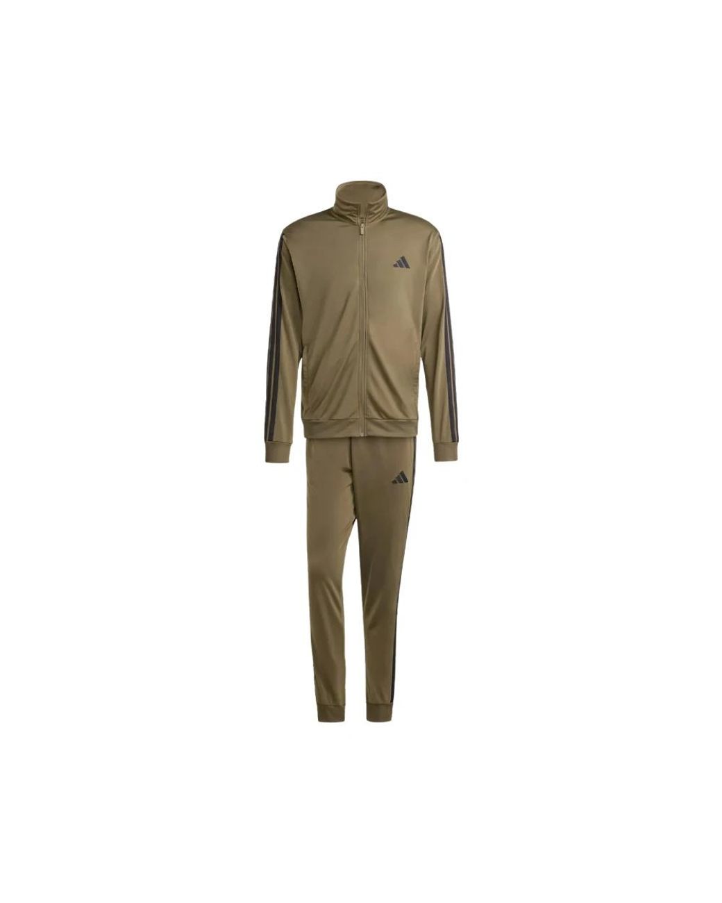 Adidas Basic 3-Stripes Tricot Trainingspak in het Green voor heren