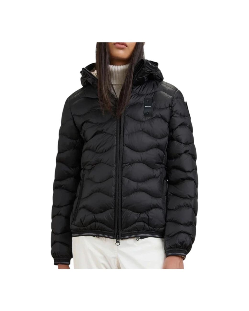 Down Jackets Blauer de color Black