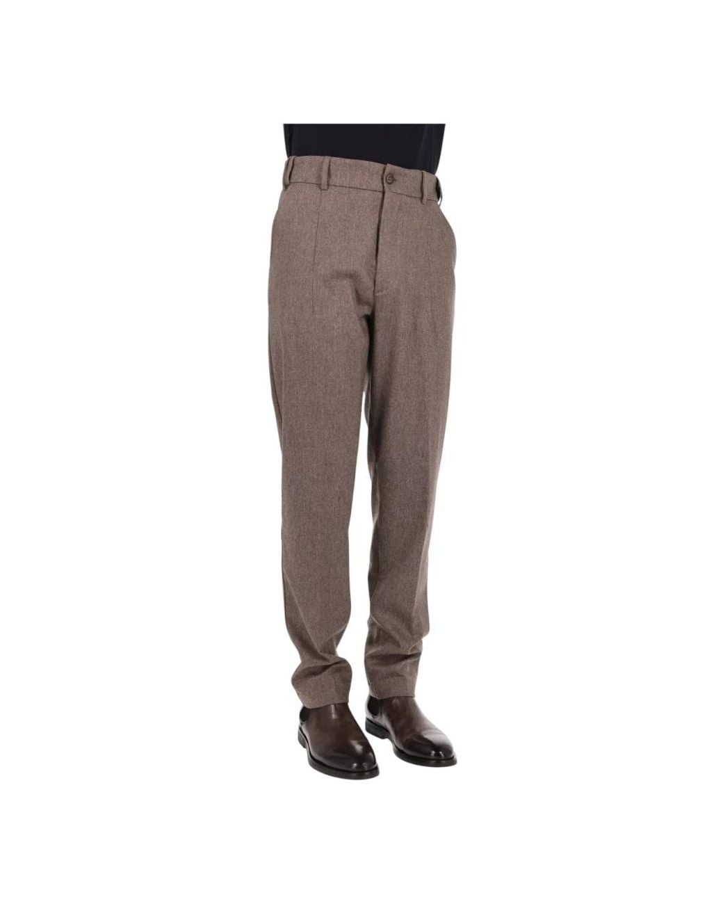 Eleventy Brown Straight Trousers for men